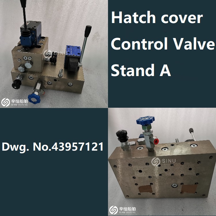 Control valve stand A Dwg.No.43957121 SinuMarinecranehydraulicshipsparepartshatchcover