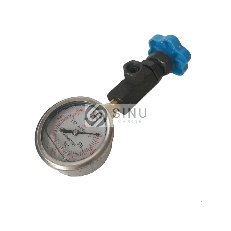 Pressure Gauge GTKL02W and fitting for lifeboat 450bar
